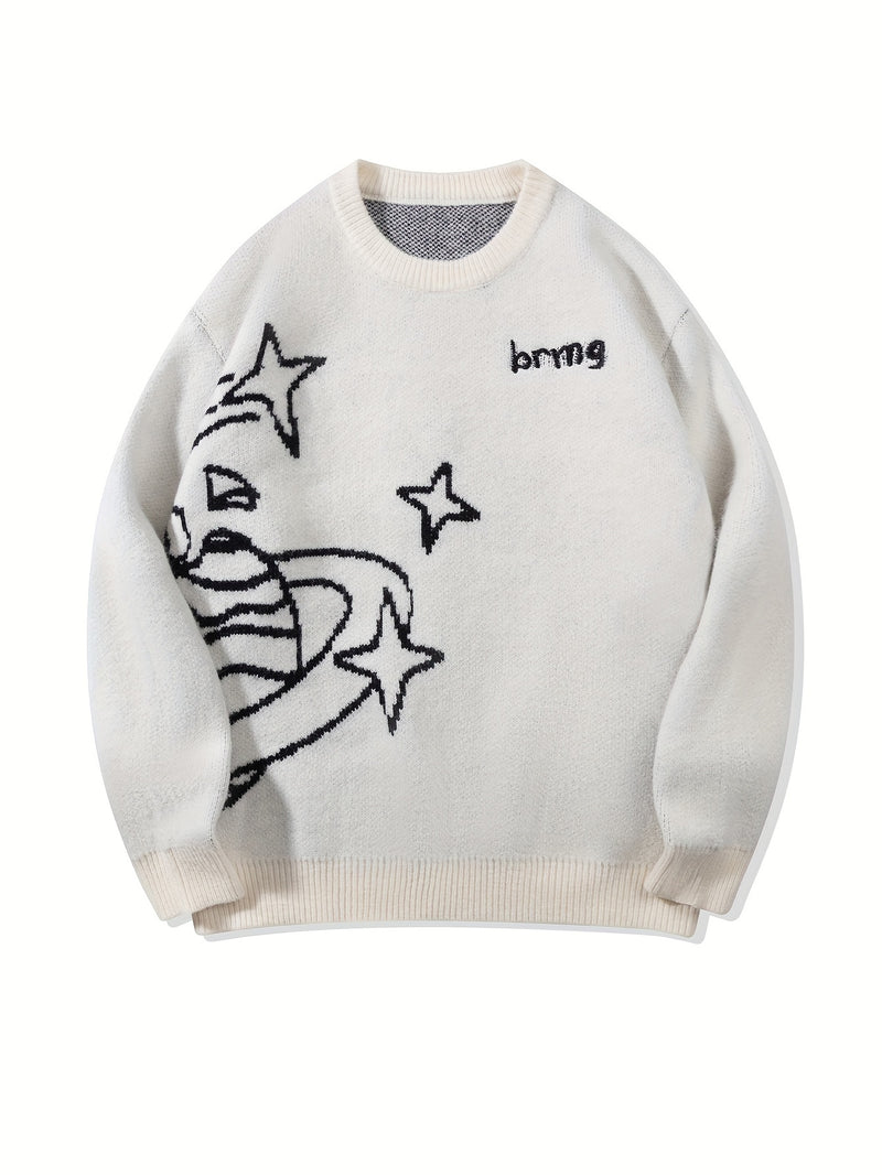 Cozy Loose Fit Stars Graphic