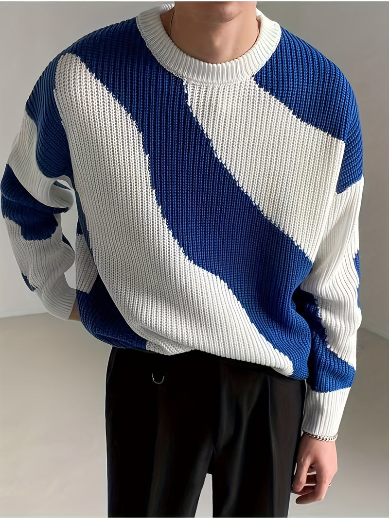 Knitted Color Block Wave