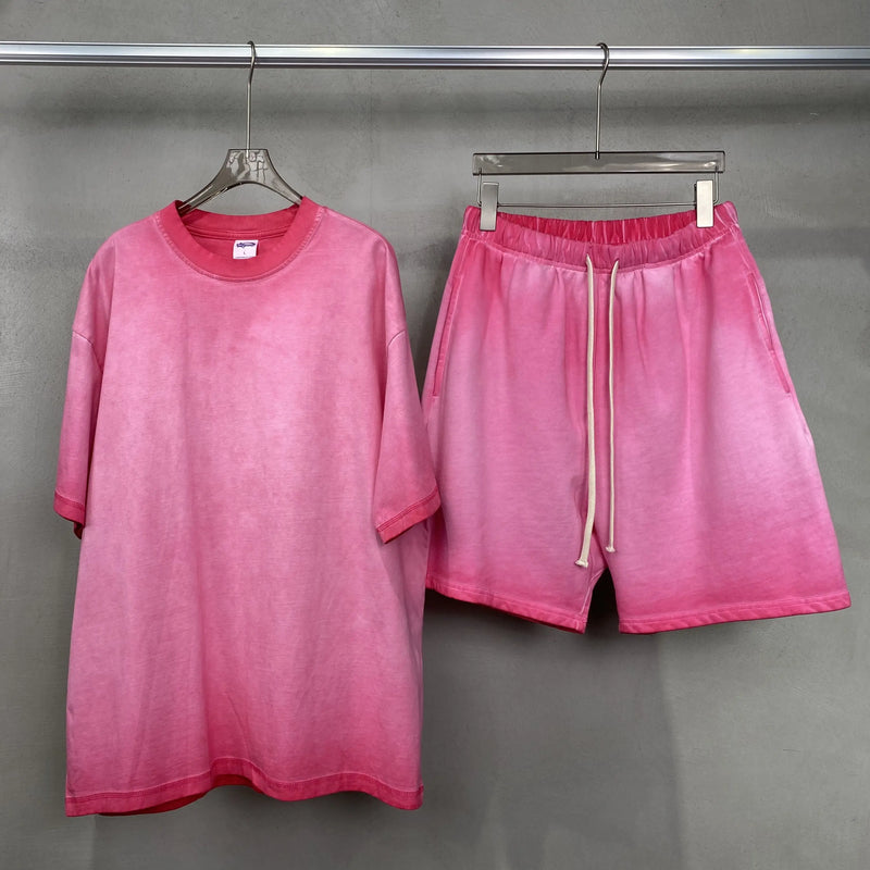 Stylish gradient tee & short set