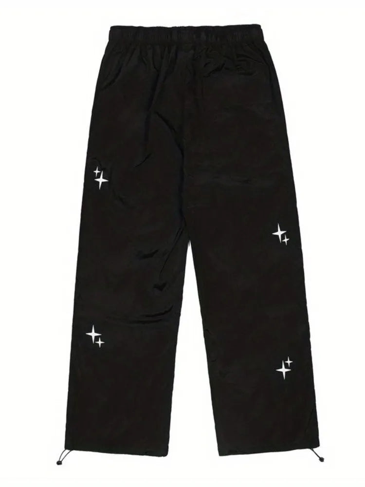 graphic parachute pants