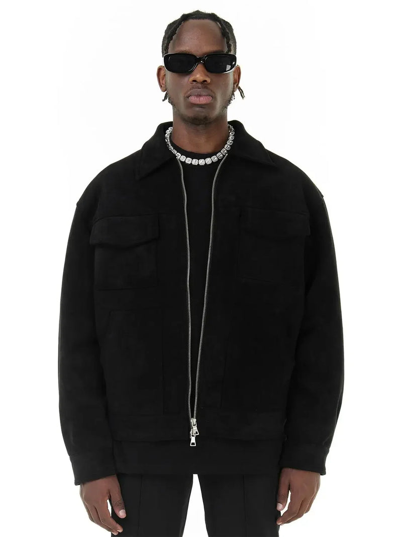 Suede Utility Jacket