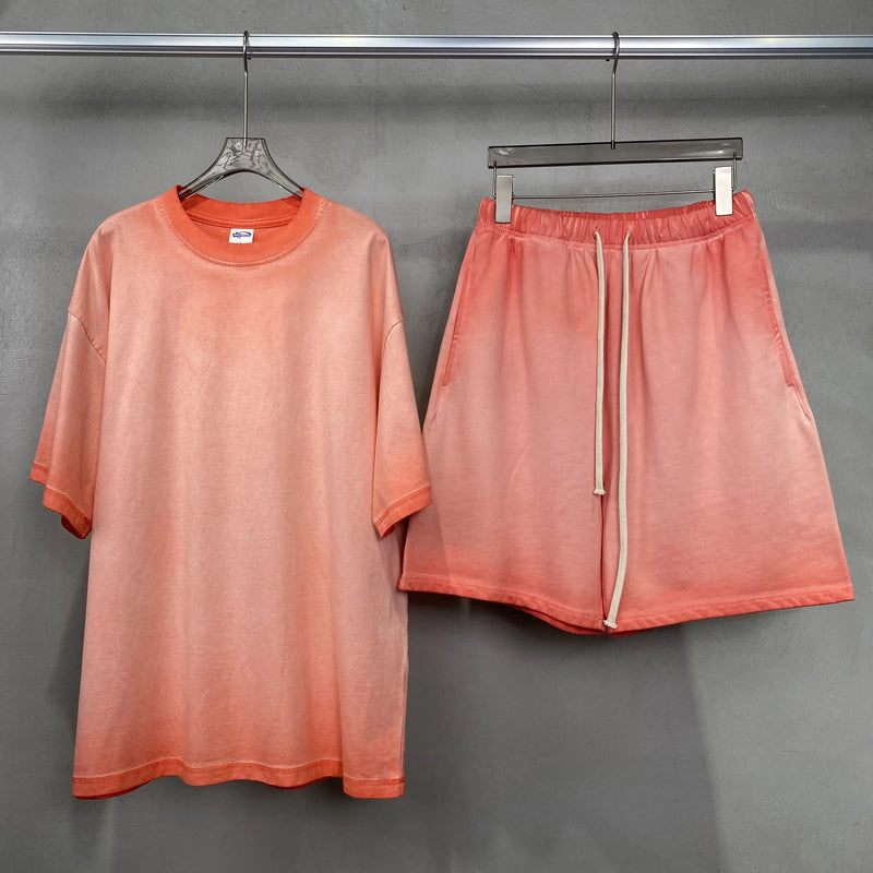 Stylish gradient tee & short set