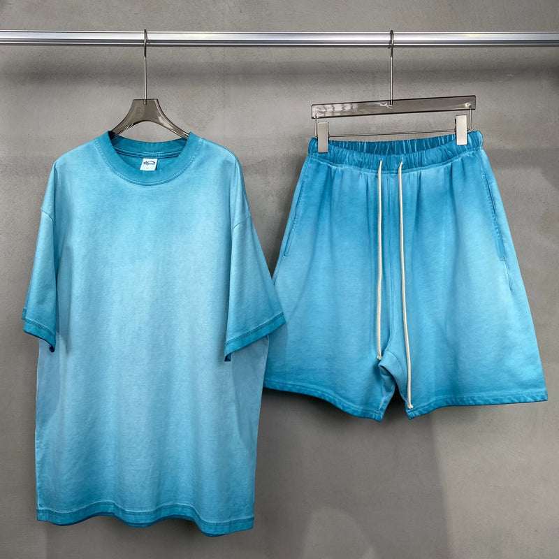 Stylish gradient tee & short set