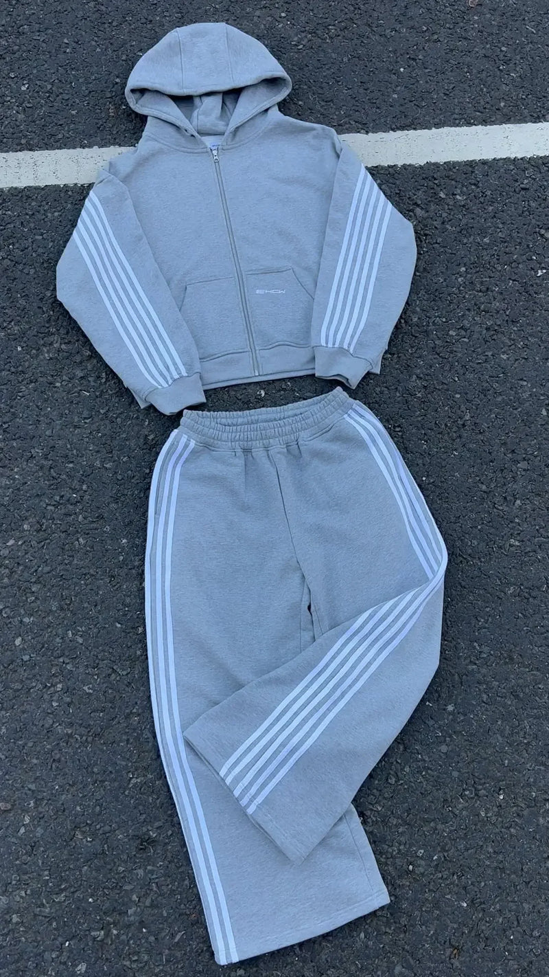 Stripe Embroidery Tracksuit