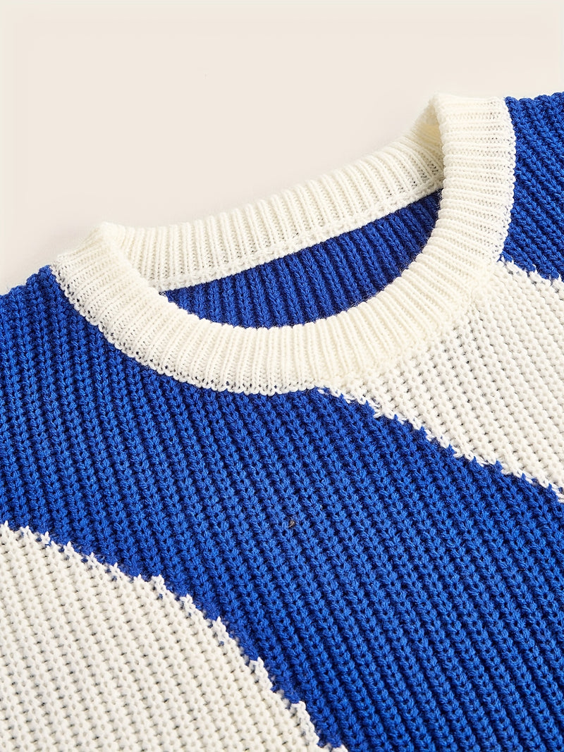 Knitted Color Block Wave